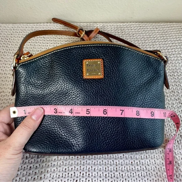 Dooney and Bourke Ruby Dome Black Leather Small Crossbody Bag - Picture 7 of 14